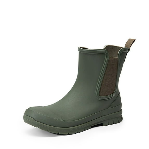DREAM PAIRS Women's Waterproof Chelsea Rain Boots, Slip-Resistant Ankle Rubber Boots for Outdoor Wear
