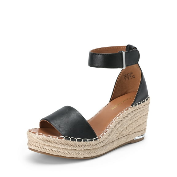 DREAM PAIRS Women's Wedge Sandals Open Toe Espadrilles Sandals Comfortable Dressy Ankle Strap Platform Sandals Suitable for Work Beach Summer Shoes