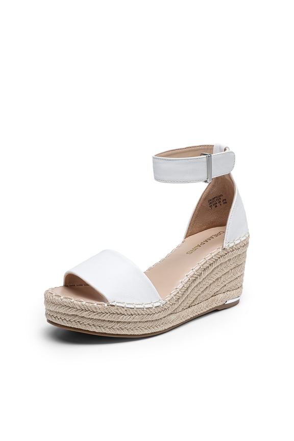 Women's Wedge Sandals Open Toe Espadrilles Sandals Comfortable Dressy Ankle Strap Platform Sandals Suitable for Work Beach Summer Shoes