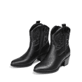 thumbnail image 1 of BURUDANI Women's Western Embroidered Ankle Boots Cowboy Cowgirl Low chunky Heel Round Toe Short Booties Shoes, 1 of 6