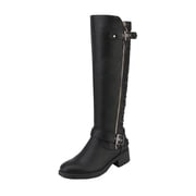 DREAM PAIRS Women's Wide Calf Comfortable Winter Knee High Riding Boots