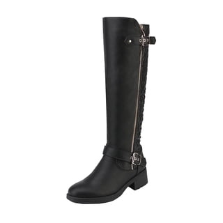 DREAM PAIRS Women's Wide Calf Comfortable Winter Knee High Riding Boots
