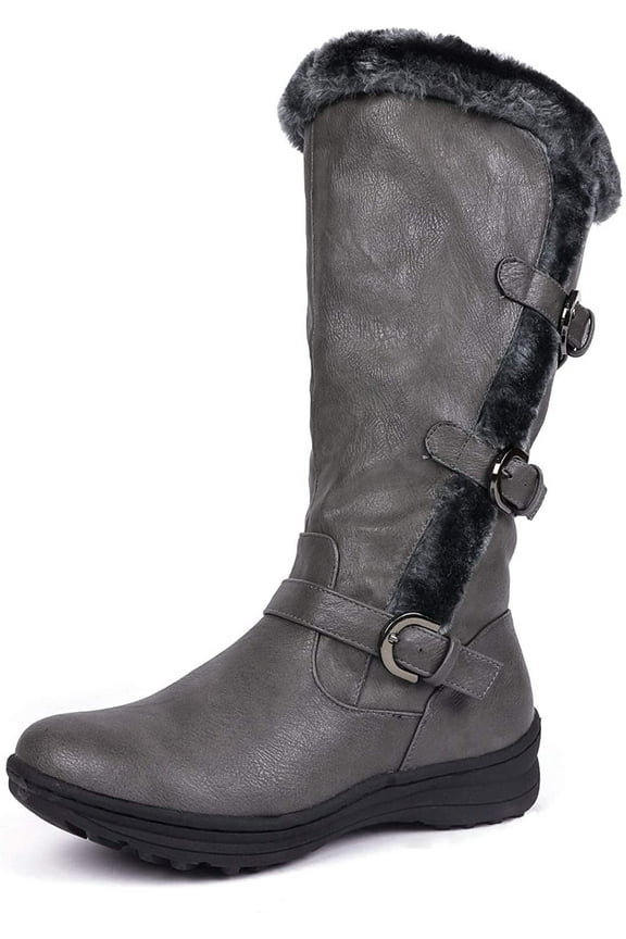 Women's Winter Fully Faux Lined Zipper Closure Snow Knee High Boots MINX