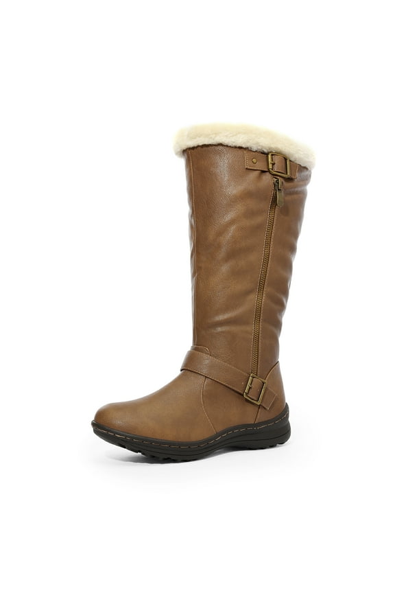 Women's Winter Fully Faux-Lined Zipper Closure Snow Knee High Boots