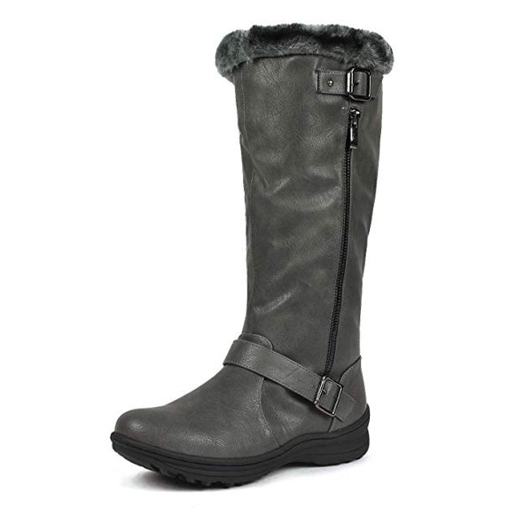 DREAM PAIRS Women's Winter Fully Faux-Lined Zipper Closure Snow Knee High Boots