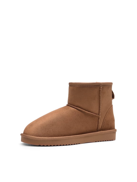 Women's Winter Warm Snow Boots Classic Slip On Ankle Snow Boots