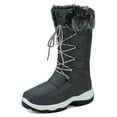 thumbnail image 1 of DREAM PAIRS Women's Winter Waterproof Warm Faux Fur Mid Calf Snow Boots Outdoor Hiking Boots GREY Size 12, 1 of 6