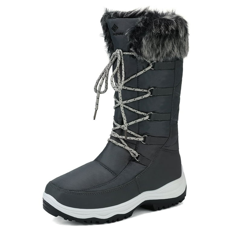 DREAM PAIRS Women's Winter Waterproof Warm Faux Fur Mid Calf Snow