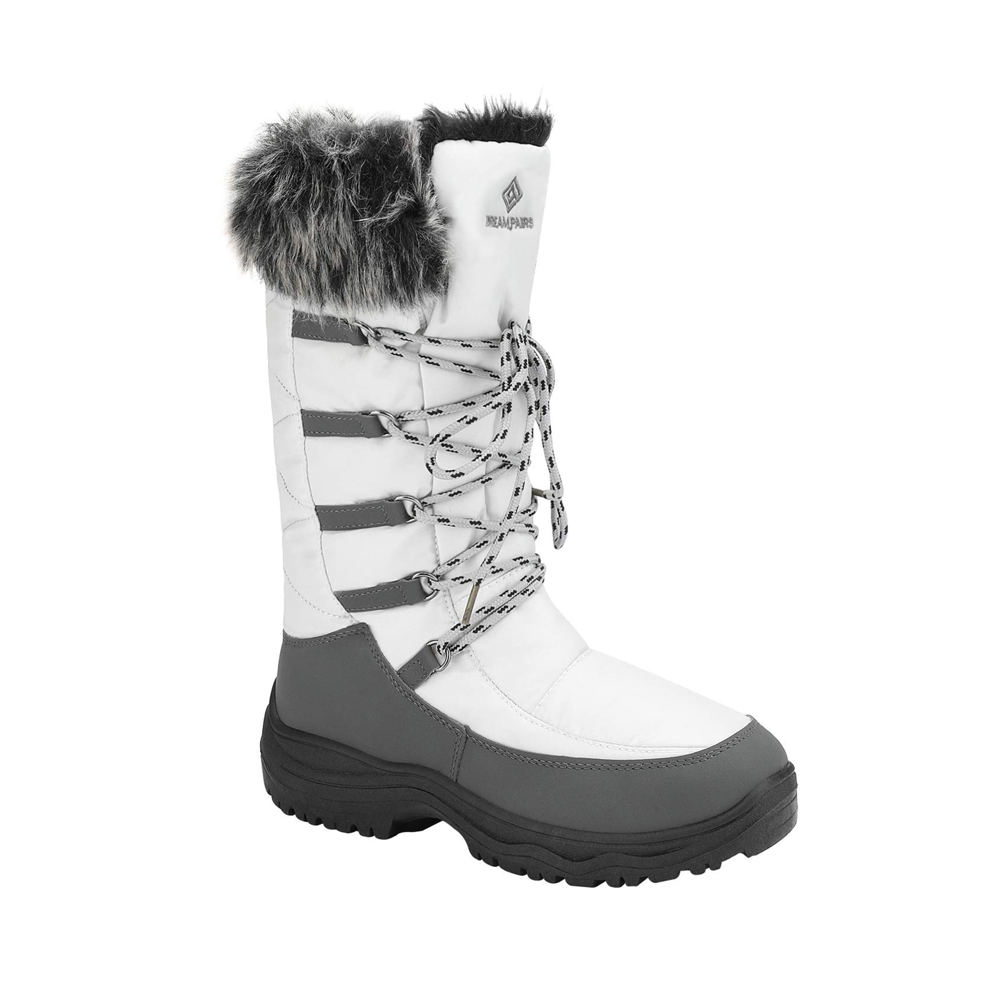 DREAM PAIRS Women's Winter Waterproof Warm Faux Mid Calf Snow Boots