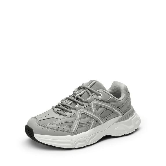 DREAM PAIRS Women's Y2K Retro Chunky Sneakers - Non-Slip Casual Walking Shoes | Thick EVA Midsole & Breathable Vegan Leather Upper for All-Day Comfort (Commuting, Travel, Running)