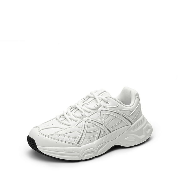 DREAM PAIRS Women's Y2K Retro Chunky Sneakers - Non-Slip Casual Walking Shoes | Thick EVA Midsole & Breathable Vegan Leather Upper for All-Day Comfort (Commuting, Travel, Running)