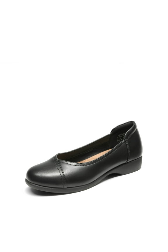 Womens Arch Support Ballet Flats Round Toe Work Slip On Dress Shoes BLACK Size 9.5