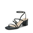 thumbnail image 1 of DREAM PAIRS Womens Block Heels 2 inch Strappy Square Toe Dressy Chunky Low Heeled Sandals for Party Wedding Evening, 1 of 6