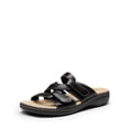 thumbnail image 1 of DREAM PAIRS Womens Casual Arch Support Slide Sandals Slip on Flat Sandals Plantar Fasciitis Soft Cushion Slippers, 1 of 8