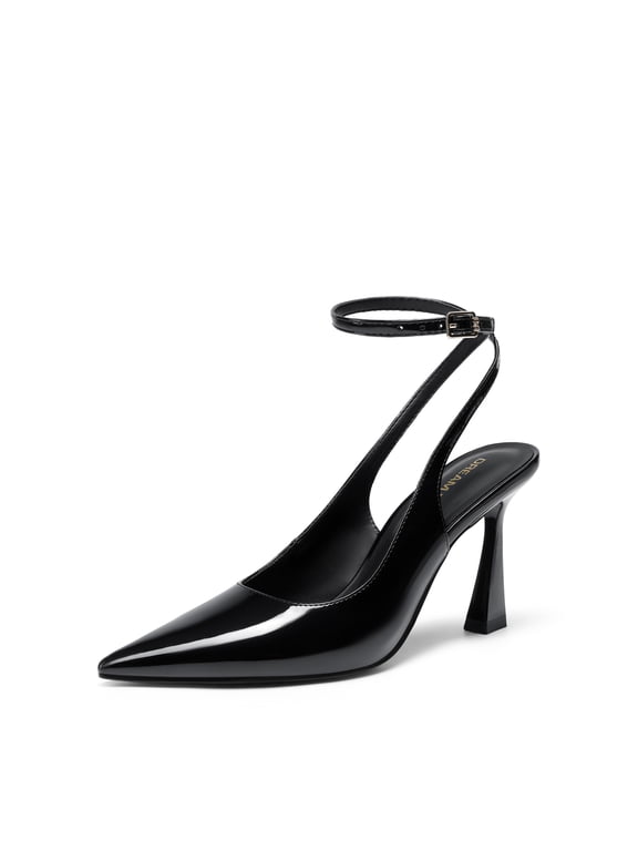Womens Closed Toe High Heels Mules Ankle Strap Stiletto Pointed Pumps Shoes Wedding Work Office Sexy Fashion Heeled Sandals