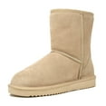 thumbnail image 1 of DREAM PAIRS Womens Faux fur Mid Calf Sheepskin Insole Winter Ankle Snow Boots US SAND Size 7, 1 of 5