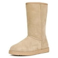 thumbnail image 1 of DREAM PAIRS Womens Faux fur Mid Calf Sheepskin Insole Winter Ankle Snow Boots US SHORTY_HIGH SAND Size 6, 1 of 7
