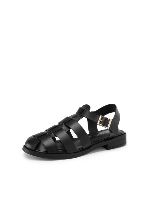 Womens Fisherman Gladiator Braided Flat Sandal Cute Woven Strappy Closed Toe Shoes for Summer