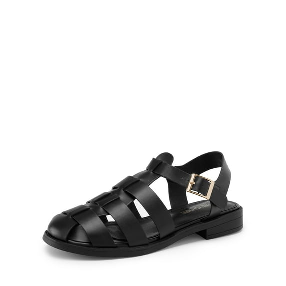 DREAM PAIRS Womens Fisherman Gladiator Braided Flat Sandal Cute Woven Strappy Closed Toe Shoes for Summer