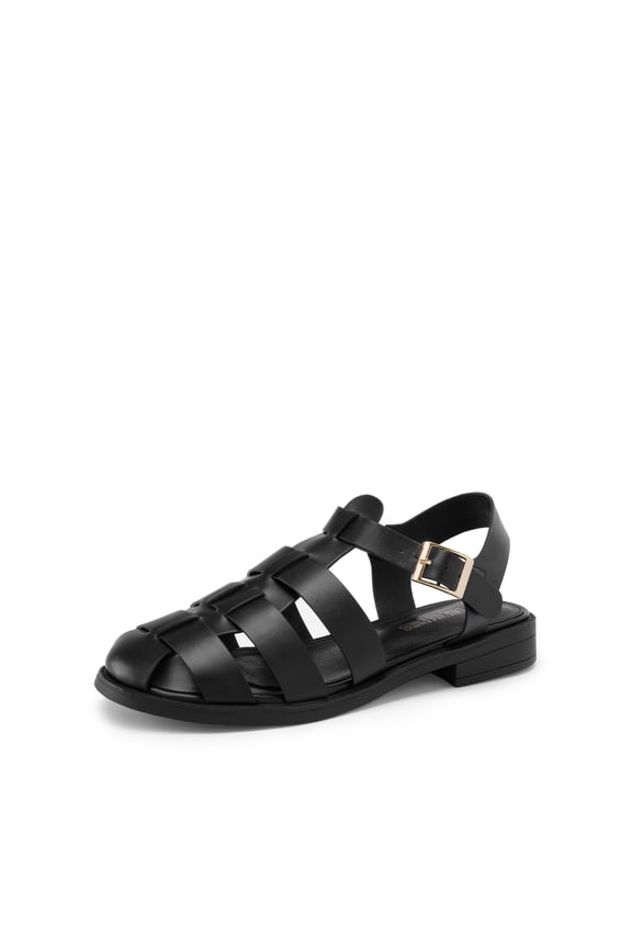 Womens Fisherman Gladiator Braided Flat Sandal Cute Woven Strappy Closed Toe Shoes for Summer