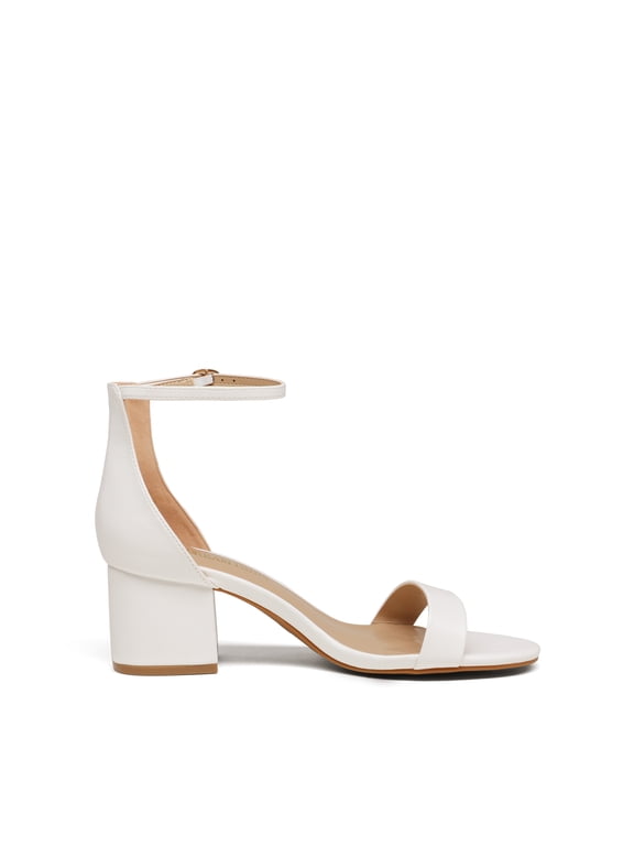 Womens Low-Chunk Low Heel Pump Wide Sandal