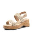 thumbnail image 1 of DREAM PAIRS Womens Open Toe Wedges Sandals Dressy Buckle Ankle Strap Raffia Platform Sandals SDPW2318W BEIGE-RAFFIA Size 10, 1 of 4