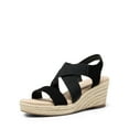 thumbnail image 1 of DREAM PAIRS Womens Platform Espadrilles Wedge Sandals, Slip on Elastic Ankle Strap Sandals for Women Casual Dressy Summer, 1 of 6