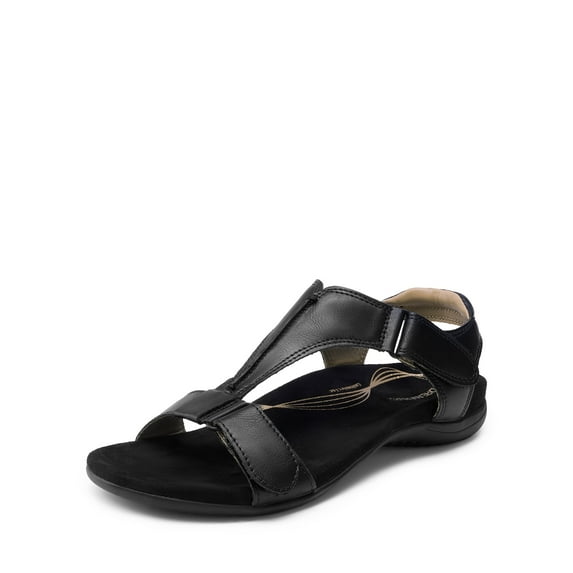 DREAM PAIRS Womens Sandals Arch Support T-Strap Orthopedic Flat Sandals Comfortable Summer Shoes