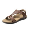 thumbnail image 1 of DREAM PAIRS Womens Sandals Arch Support T-Strap Orthopedic Flat Sandals Comfortable Summer Shoes, 1 of 6