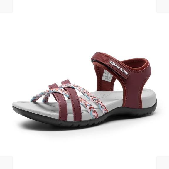 DREAM PAIRS Womens Sandals Light Weight Hiking Sandals for Women Comfortable Athletic Quick-Drying Walking Hiking Water Sandals