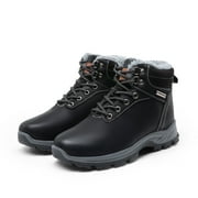 Womens Waterproof Warm Ankle Boots Faux Lined Lace Up Outdoor Hiking Work Shoes