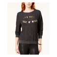 thumbnail image 1 of DREAM SCENE Womens Gray Long Sleeve Crew Neck Sweater S, 1 of 3