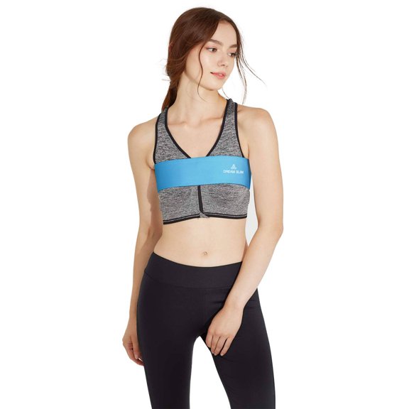 DREAM SLIM Activewear Breast Support Band No-Bounce High-Impact Extra Sports Bras for Women Adjustable Sports Bra Strap