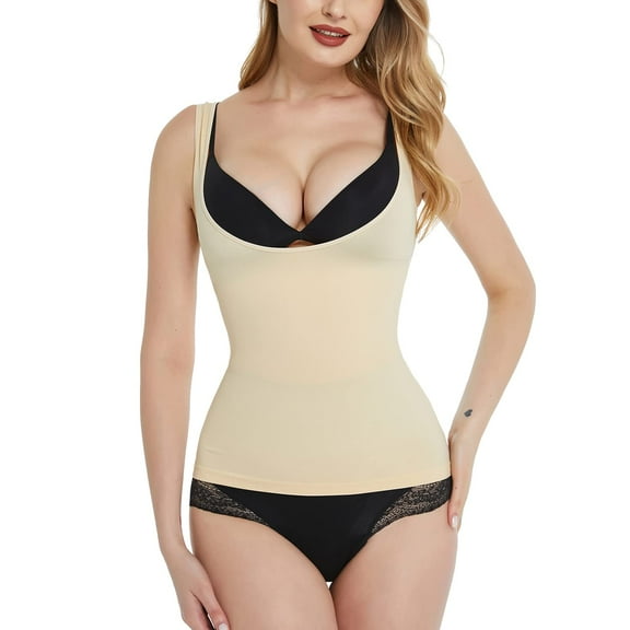 DREAM SLIM Shapewear for Women Tummy Control Seamless Sculpting Compression Tank Cami Body Shaper Camisole Bust Slimmer Top Gift