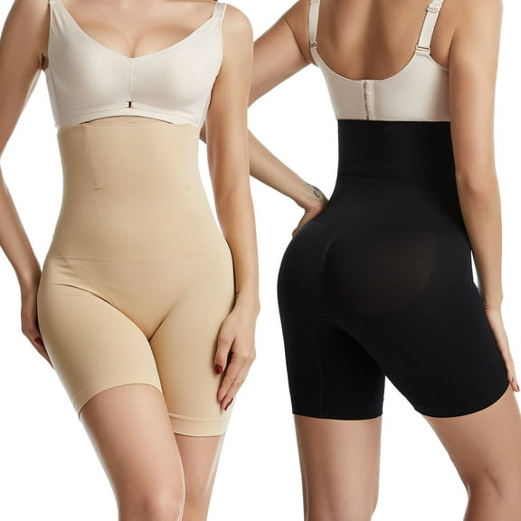 DREAM SLIM Tummy Control Shapewear Shorts for Women High Waisted Body Shaper Panties Slip Shorts Under Dresses Thigh Slimmer