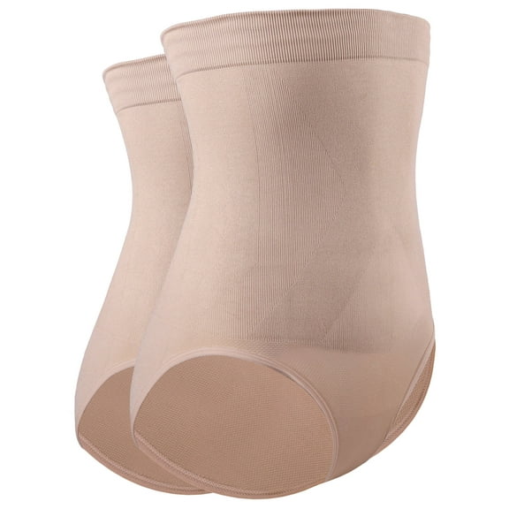 DREAM SLIM Women High-Waist Seamless Body Shaper Briefs Tummy Control Panty Butt Lifter Shapewear Slim Waist Trainer 2 Pack