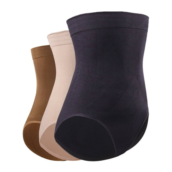 DREAM SLIM Women High-Waist Seamless Body Shaper Briefs Tummy Control Panty Butt Lifter Shapewear Slim Waist Trainer 3 Pack