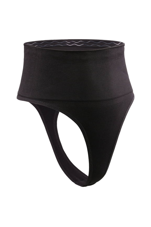 Women Mid-Waist Seamless Tummy Control Thong Shapewear Panties Girdle Underwear