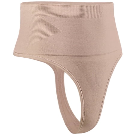 DREAM SLIM Women Mid-Waist Seamless Tummy Control Thong Shapewear Panties Girdle Underwear