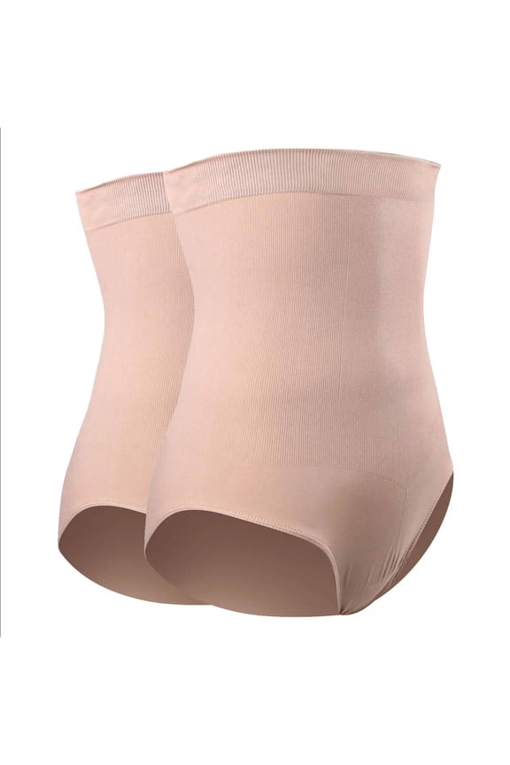 Women's High-Waist Seamless Body Shaper Briefs Firm Tummy Control Slimming Shapewear Panties Girdle Underwear 2 Pack