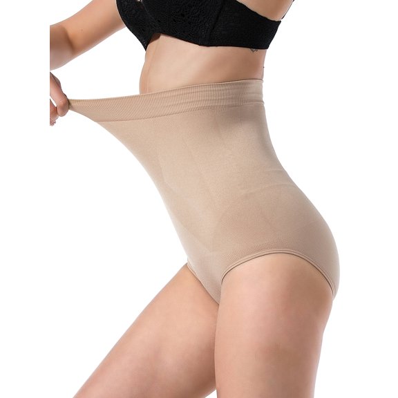 DREAM SLIM Women's High-Waist Seamless Body Shaper Briefs Tummy Control Panty Butt Lifter Shapewear Slim Waist Trainer