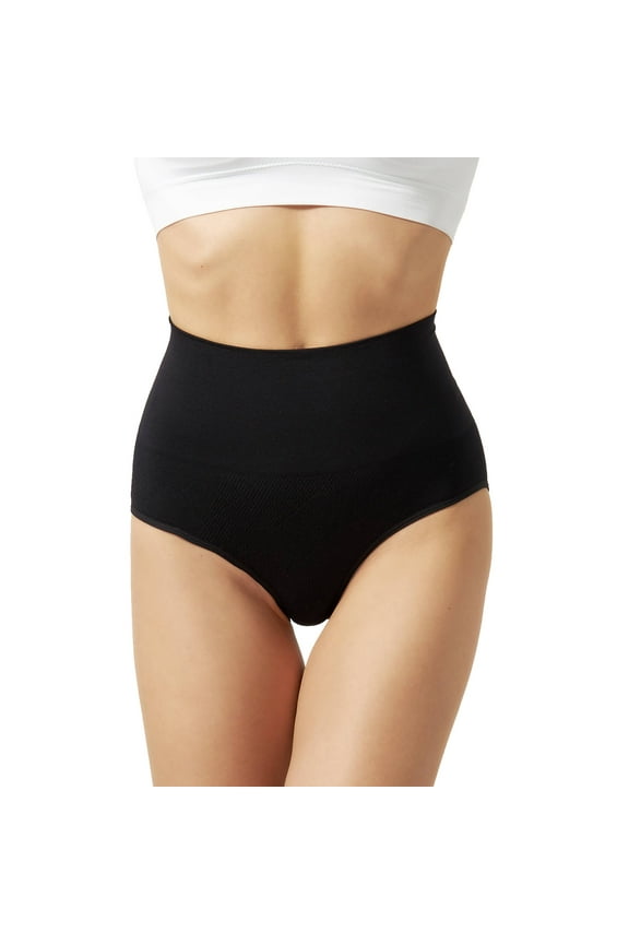 Women's Mid-Waist Seamless Tummy Control Shapewear Panties Body Shaper Girdle Underwear 3Pack
