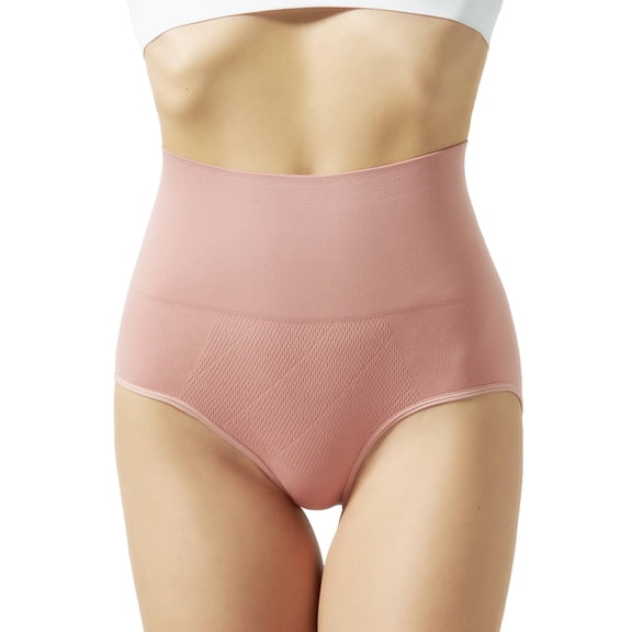 DREAM SLIM Women's Mid-Waist Seamless Tummy Control Shapewear Panties Body Shaper Girdle Underwear 3Pack