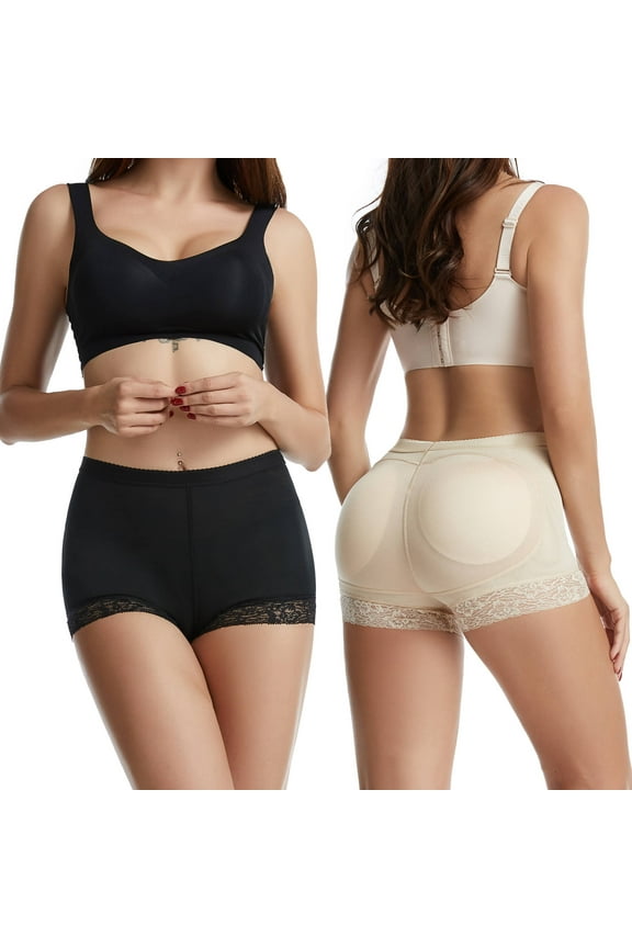 Womens Seamless Butt Lifter Padded Lace Panties Enhancer Underwear