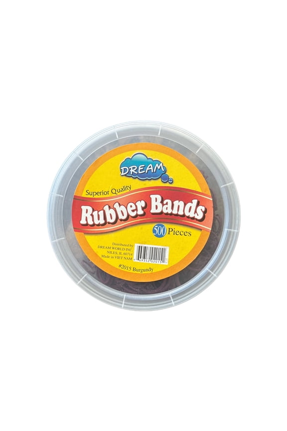 DREAM Supirior Quality Hair Rubber Bands, 500 pieces, Burgundy