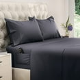 thumbnail image 1 of DREAMCARE - Bed Sheets Set - Queen Size Sheet with Side Pocket - 4pcs Set, 15 inches, Dark Gray, 1 of 6