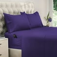 thumbnail image 1 of DREAMCARE - Bed Sheets Set - Queen Size Sheet with Side Pocket - 4pcs Set, 15 inches, Purple, 1 of 6