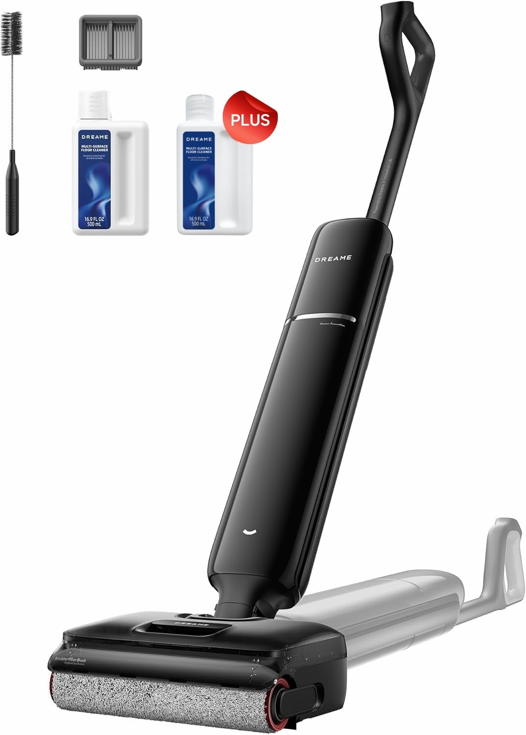 DREAME Aero Wet Dry Vacuum Cleaner Kit,180° Lie Flat, Pet & Hair Friendly, One-Press Self-Clean, 35mins Runtime for Hard Floor Cleaning,Black