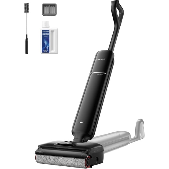 DREAME Aero Wet Dry Vacuum Cleaner Kit,180° Lie Flat, Pet & Hair Friendly, One-Press Self-Clean, 35mins Runtime for Hard Floor Cleaning,Black