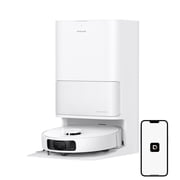 DREAME Robot Vacuum and Mop with 13000Pa Suction, Anti-Tangling Tech, Auto-Emptying Dock, Smart Obstacle Avoidance, White
